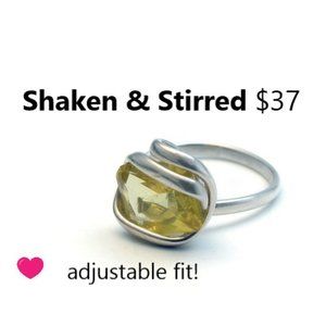 Shaken and Stirred Cocktail Ring - Sterling Silver